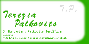 terezia palkovits business card